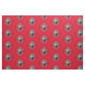 Aztec Tribal Symbool Red Pattern Fabric Stof (Fat Quarter)