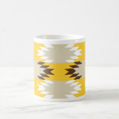Aztec Tribal Yellow Brown Native American Design Koffiemok (Center)