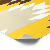 Aztec Tribal Yellow Brown Native American Design Poster (Hoek)