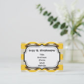 Aztec Tribal Yellow Brown Native American Design Visitekaartje (Staand voorkant)