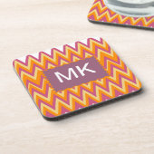 Aztec Tribal ZigZag Bier Onderzetter (Linkerzijde)