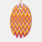 Aztec Tribal ZigZag Keramisch Ornament (Links)