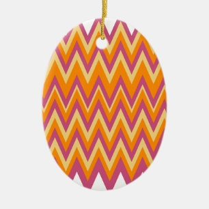Aztec Tribal ZigZag Keramisch Ornament