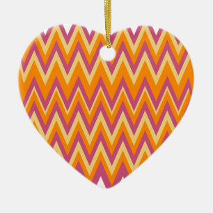 Aztec Tribal ZigZag Keramisch Ornament