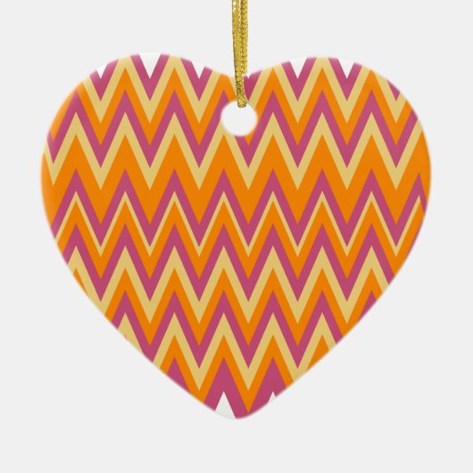 Aztec Tribal ZigZag Keramisch Ornament (Voorkant)
