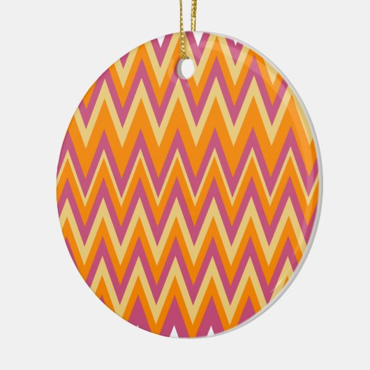 Aztec Tribal ZigZag Keramisch Ornament (Links)