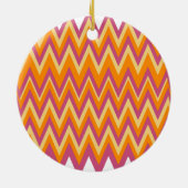 Aztec Tribal ZigZag Keramisch Ornament (Achterkant)