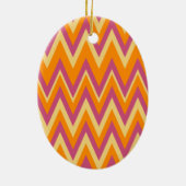 Aztec Tribal ZigZag Keramisch Ornament (Achterkant)