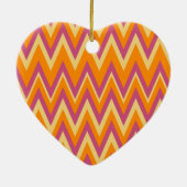 Aztec Tribal ZigZag Keramisch Ornament (Achterkant)
