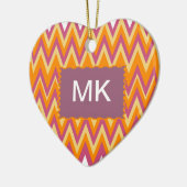 Aztec Tribal ZigZag Keramisch Ornament (Links)