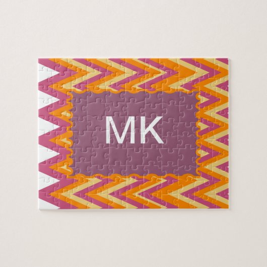 Aztec Tribal ZigZag Legpuzzel (Horizontaal)