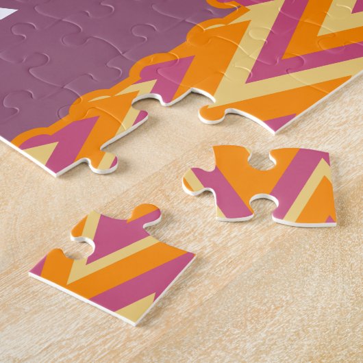 Aztec Tribal ZigZag Legpuzzel (Zijkant)