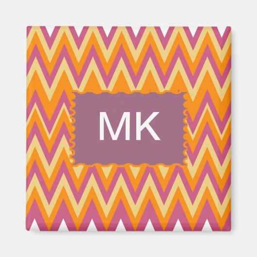 Aztec Tribal ZigZag Magneet (Voorkant)