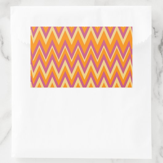 Aztec Tribal ZigZag Rechthoekige Sticker (Tas)
