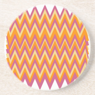 Aztec Tribal ZigZag Zandsteen Onderzetter