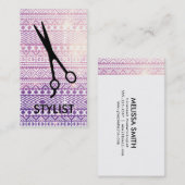 aztec tribale melkwegroze paars haarstaarthaar visitekaartje (Voorkant / Achterkant)