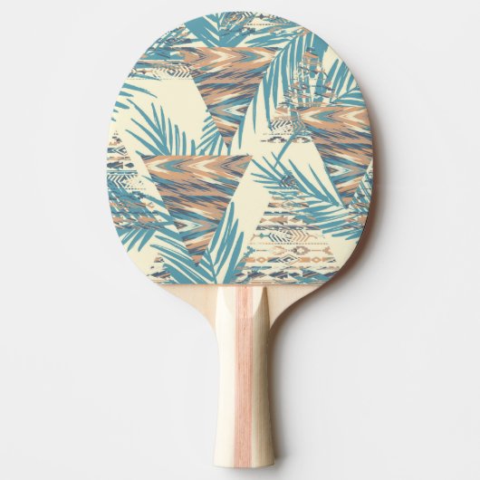 Aztec Tropical Pattern Ping Pong Paddle Tafeltennisbatje (Voorkant)
