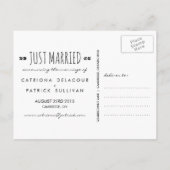 Aztec Typografie Net gehuwd Briefkaart (Achterkant)