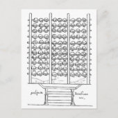 Aztec Tzompantli schedelrek Codex Duran Briefkaart (Voorkant)