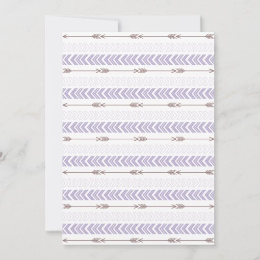 Aztec | Uitnodiging tot Baby shower (Achterkant)