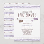 Aztec | Uitnodiging tot Baby shower (Voorkant / Achterkant)