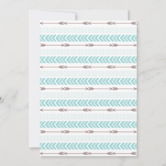 Aztec | Uitnodiging tot Baby shower (Achterkant)