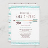 Aztec | Uitnodiging tot Baby shower (Voorkant / Achterkant)