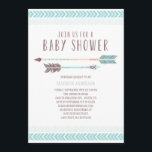 Aztec | Uitnodiging tot Baby shower<br><div class="desc">©Fine & Dandy Paperie</div>