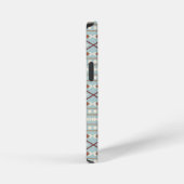 Aztec Vormen Patroon Roest Kleur Creme Teal-Blauw iPhone Hoesje (Rechterkant)