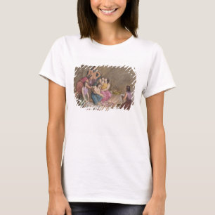 Aztec-vrouwen maken maïsbrood uit 'Le C', Mexico T-shirt