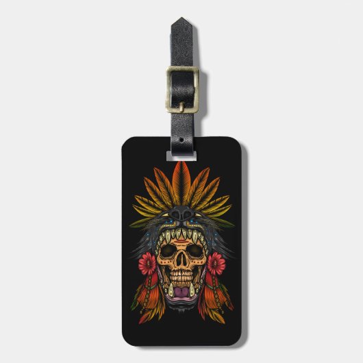 Aztec Warrior Bagagelabel (Voorkant verticaal)