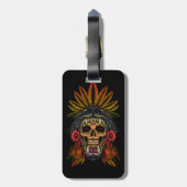 Aztec Warrior Bagagelabel (Achterkant verticaal)
