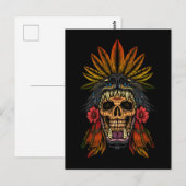 Aztec Warrior Briefkaart (Voorkant / Achterkant)