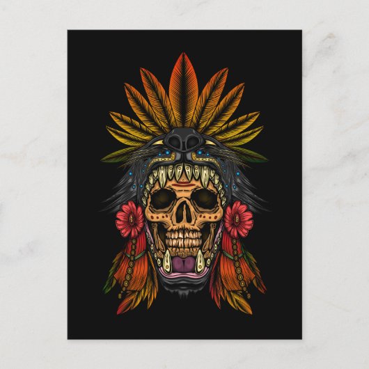 Aztec Warrior Briefkaart (Voorkant)