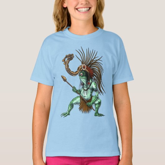 Aztec Warrior Deity Cueyatl T-shirt (Voorkant)