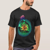Aztec Warrior King Mexican Native Art Mayans Art A T-shirt (Voorkant)