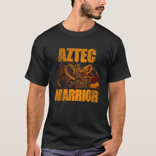 Aztec Warrior King Mexico Native Aztec Mayas 3 T-shirt (Voorkant)