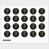 Aztec Warrior Mexican Boxing Pride Ronde Sticker (Vel)