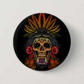 Aztec Warrior Ronde Button 5,7 Cm (Voorkant)