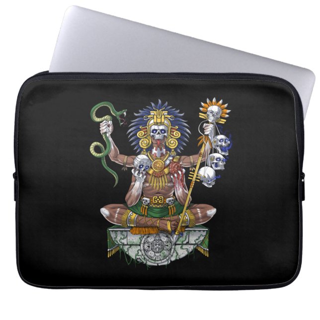 Aztec Warrior Shaman Laptop Sleeve (Voorkant)