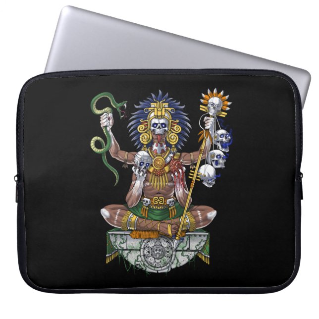 Aztec Warrior Shaman Laptop Sleeve (Voorkant)