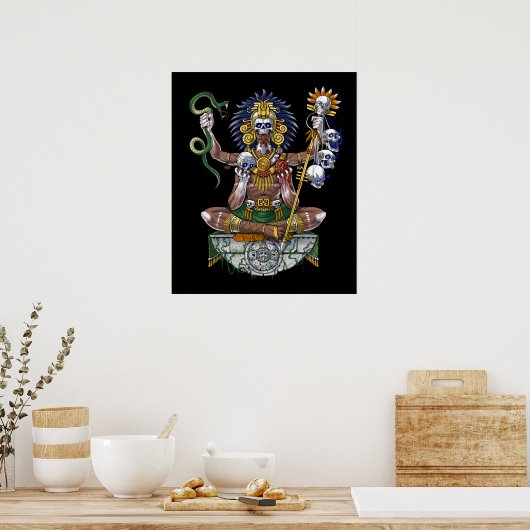 Aztec Warrior Shaman Poster (Keuken)