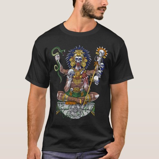 Aztec Warrior Shaman T-shirt (Voorkant)
