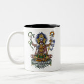 Aztec Warrior Shaman Tweekleurige Koffiemok (Links)