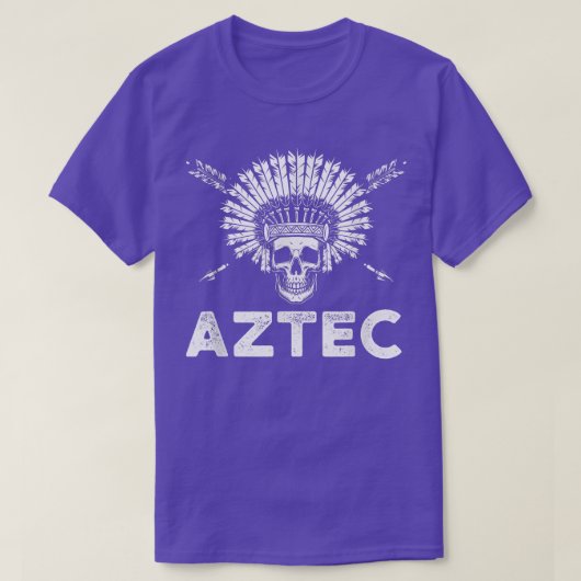 Aztec Warrior Skull Skeleton Ancient Civilization T-shirt (Design voorkant)