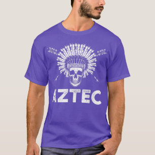 Aztec Warrior Skull Skeleton Ancient Civilization T-shirt