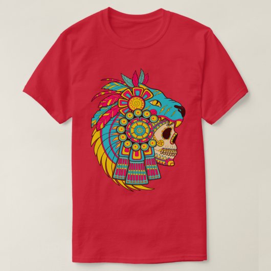 Aztec Warrior Skull T-shirt (Design voorkant)