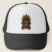 Aztec Warrior Trucker Pet (Voorkant)
