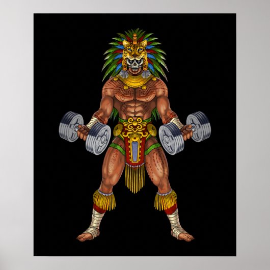 Aztec Warrior Weightlift Poster (Voorkant)