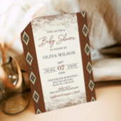 Aztec Western Baby shower uitnodigen, rustieke Boh Kaart